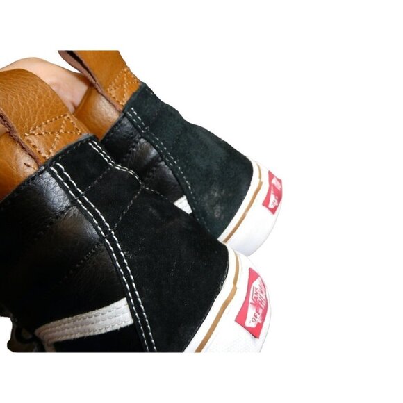 Vans Sk8-Hi Scotchgard 3M Black Leather Sherpa High Top‎ Men Size 8.5 Womens 10 - Picture 7 of 11